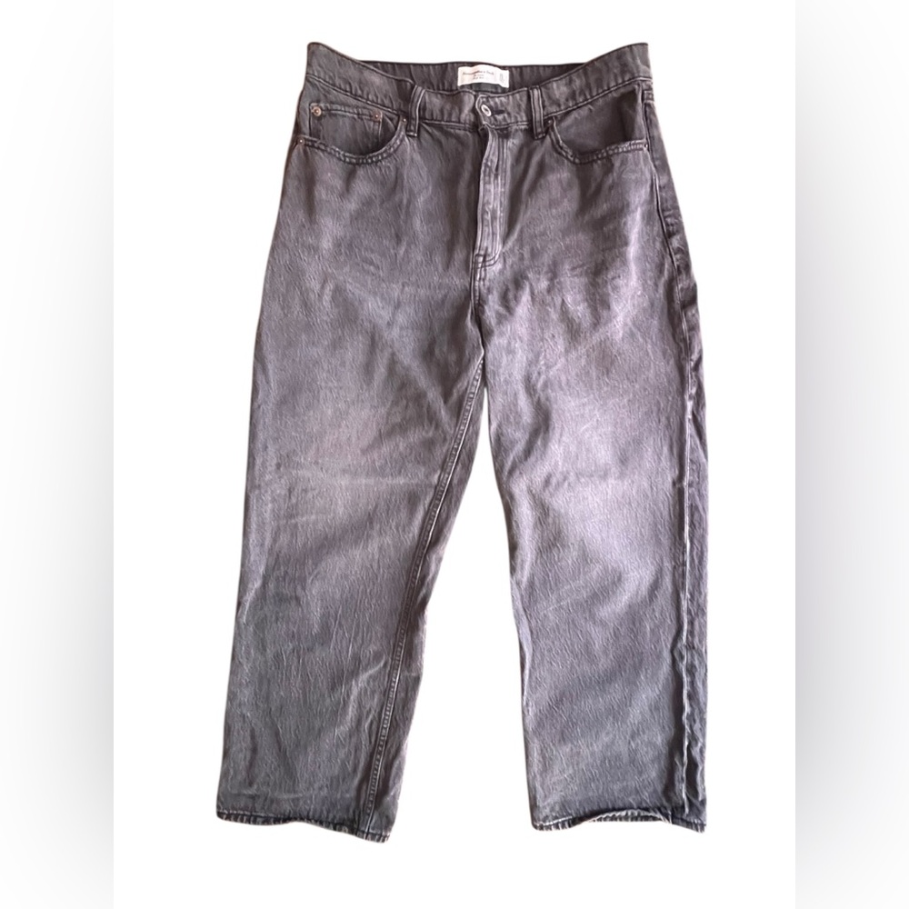 Abercrombie & Fitch Women's High Rise Jeans in Gray